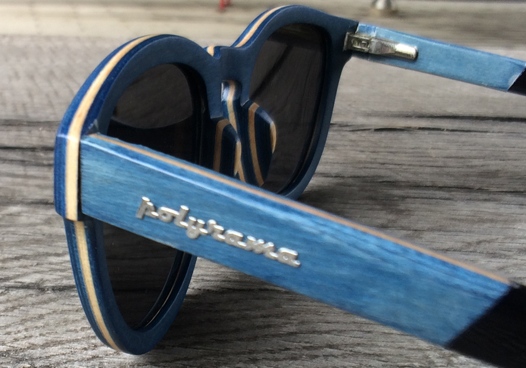 Blue maple polarized sunglasses by Polyrama #3982