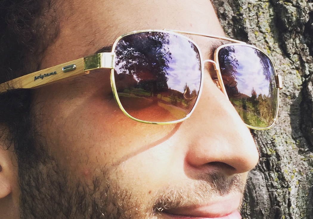 Man modeling Polyrama sunglasses 3850