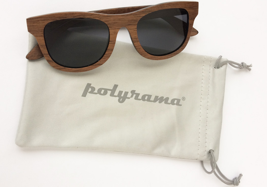 Wood wayfarer polarized sunglasses polyrama protective sleeve #3977