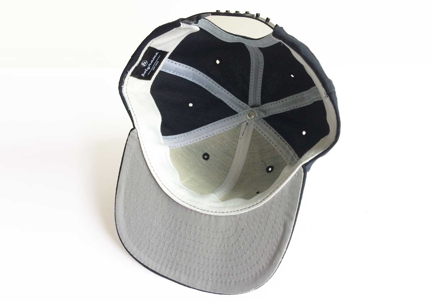 Polyrama flat bill hat #1640 inside view