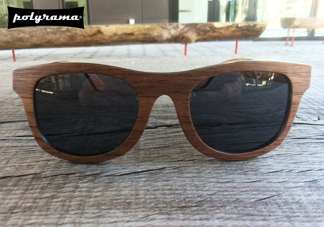 Wood wayfarer polarized sunglasses by Polyrama #3977