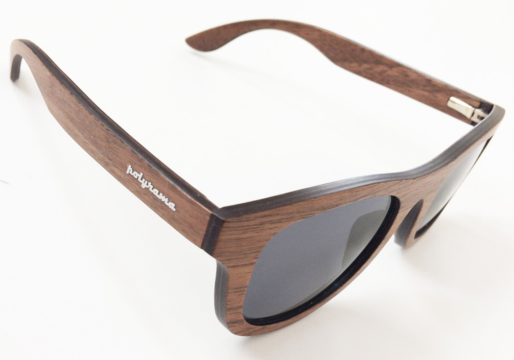 Wood wayfarer polarized sunglasses by Polyrama #3977