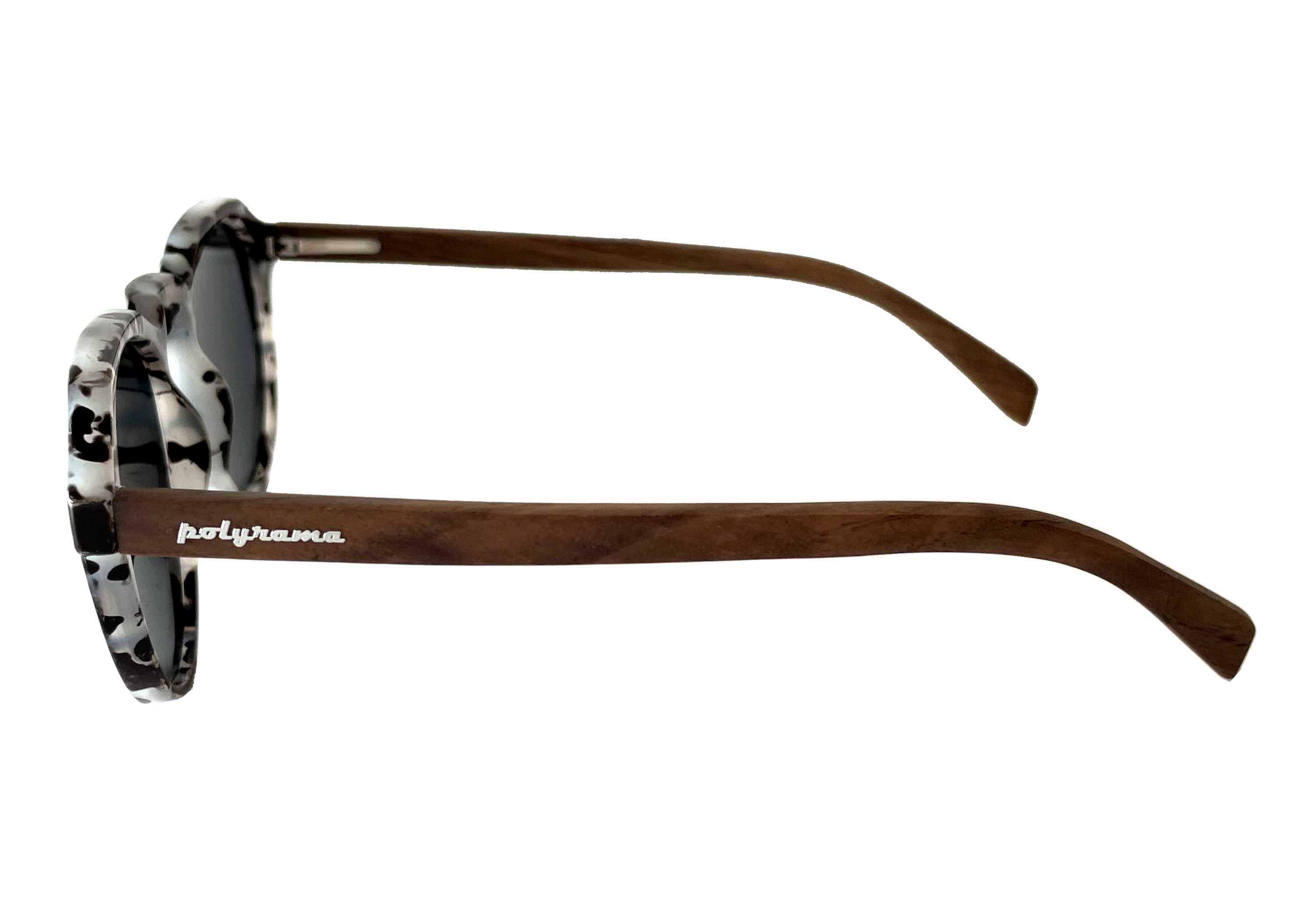 Retro round wood sunglasses #3750