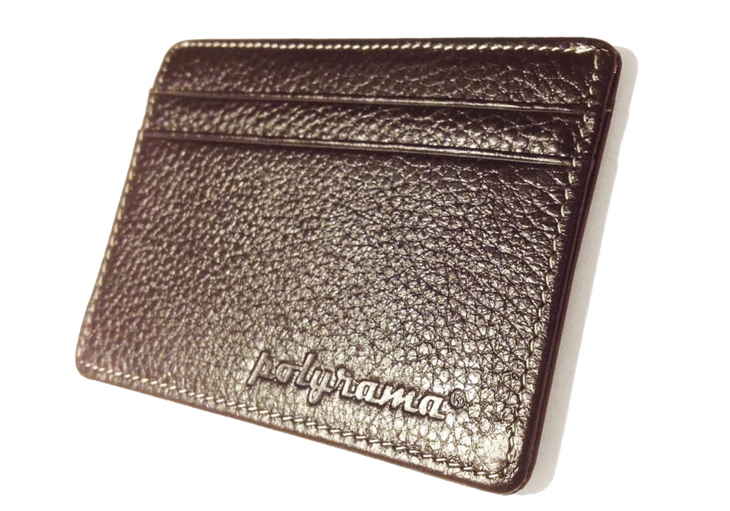 slim wallet black back view