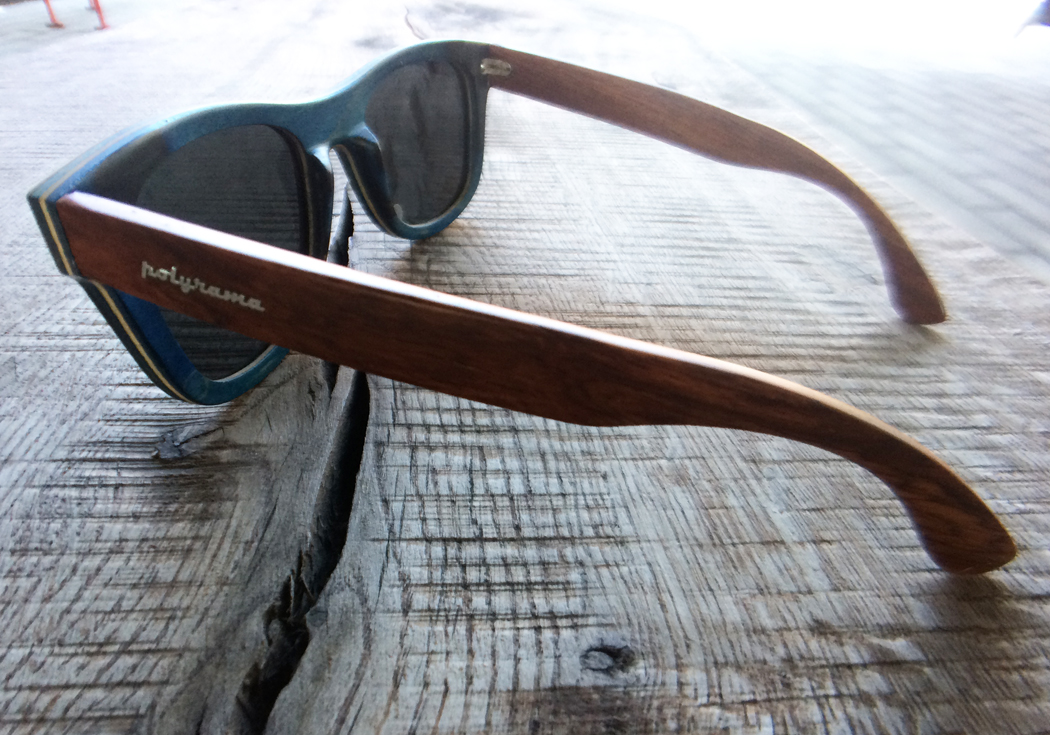 Wood skateboard polarized sunglasses by Polyrama #3968