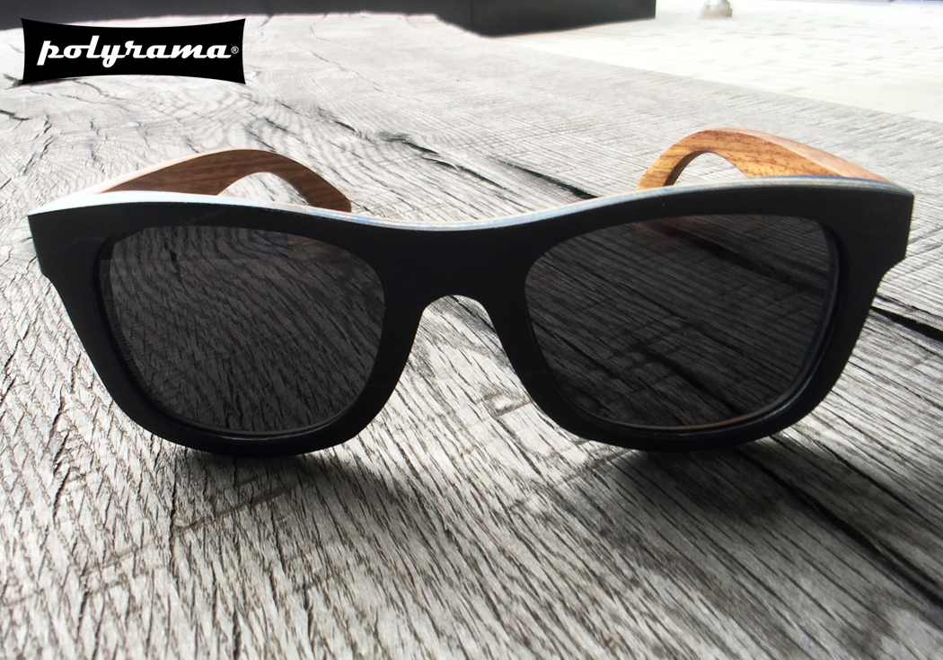 Wood skateboard polarized sunglasses by Polyrama #3968