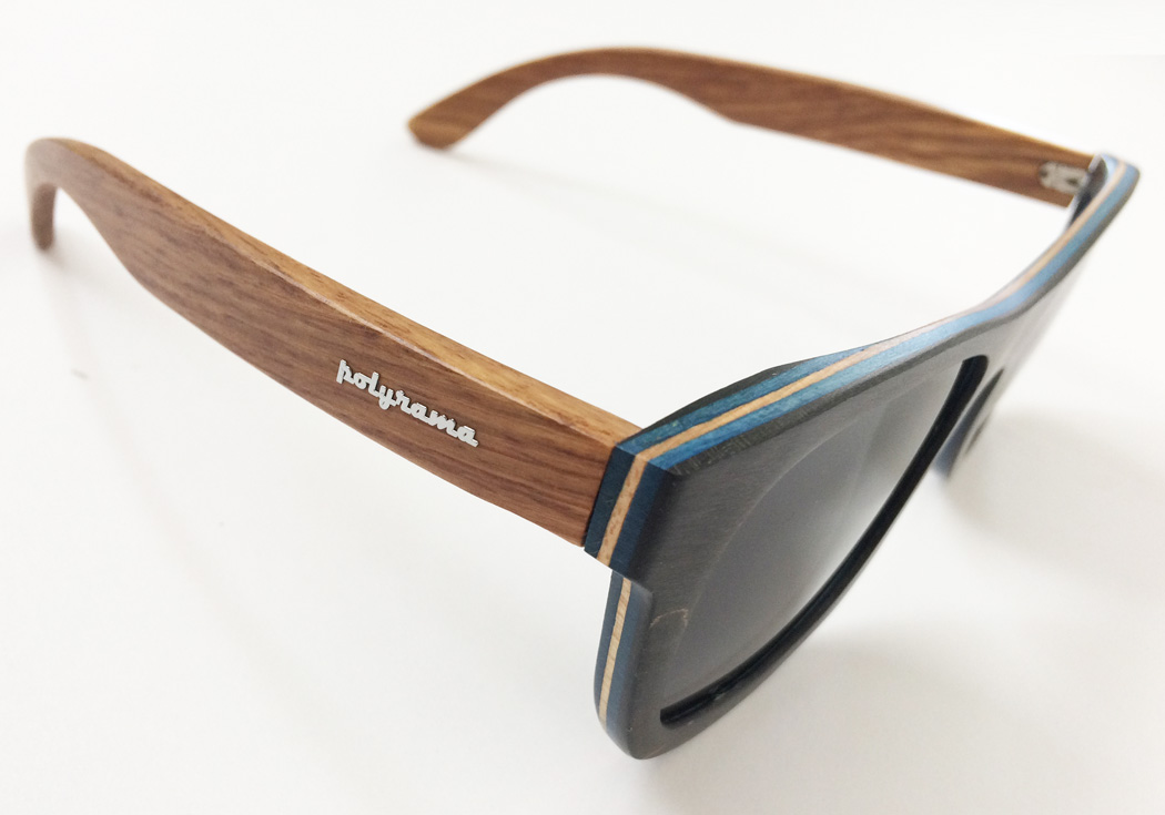 Wood skateboard polarized sunglasses by Polyrama #3968