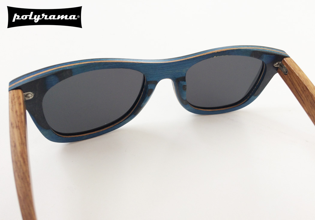 Wood skateboard polarized sunglasses by Polyrama #3968